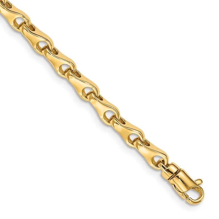 Necklaces Solid 14K Yellow Gold 18 inch 39mm Hand Polished Fancy Link with Lobster Clasp Chain Necklace MDS Necklaces Solid 14K Yellow Gold 18 inch 39mm Hand Polished Fancy Link with Lobster Clasp Chain Necklace MDS