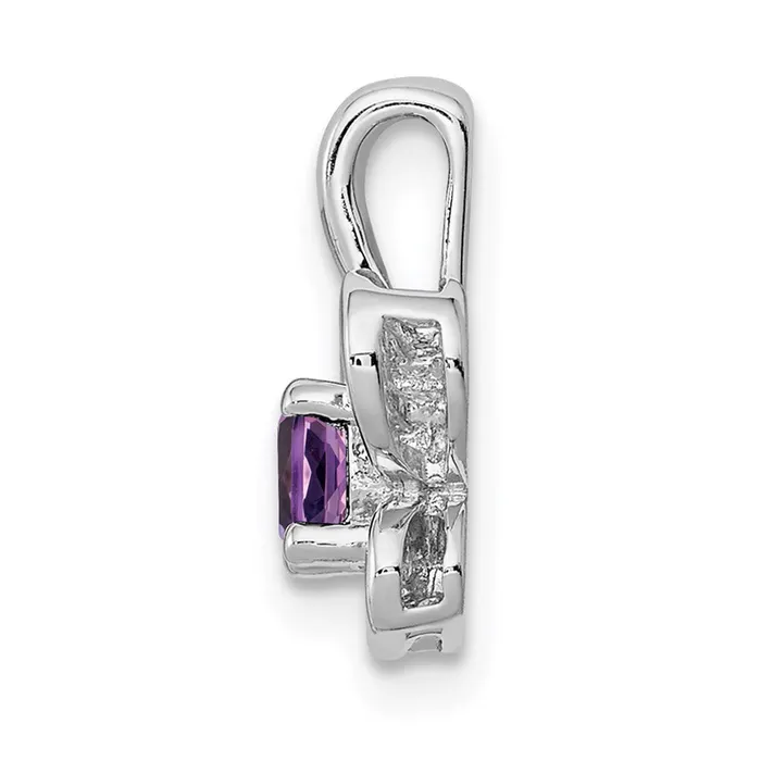 Necklaces Sterling Silver Rhodiumplated Amethyst Pendant Goldia