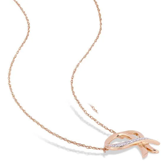 Original AMOUR 005 CT TW Diamond Cursive Open Heart Necklace In 10K Rose Gold JMS always Necklaces Original AMOUR 005 CT TW Diamond Cursive Open Heart Necklace In 10K Rose Gold JMS always Necklaces
