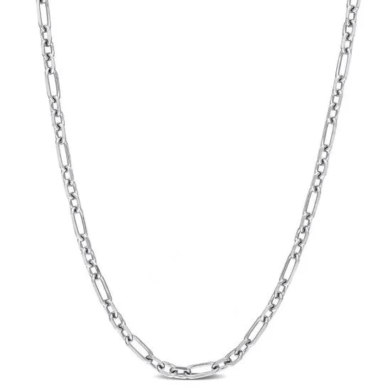 Original AMOUR 3mm Diamond Cut Figaro Chain Necklace In Sterling Silver 20 In JMS always Necklaces Original AMOUR 3mm Diamond Cut Figaro Chain Necklace In Sterling Silver 20 In JMS always Necklaces