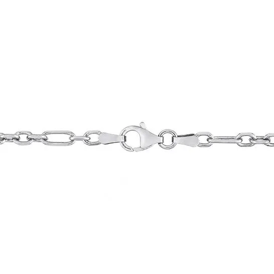Original AMOUR 3mm Diamond Cut Figaro Chain Necklace In Sterling Silver 20 In JMS always Necklaces Original AMOUR 3mm Diamond Cut Figaro Chain Necklace In Sterling Silver 20 In JMS always Necklaces