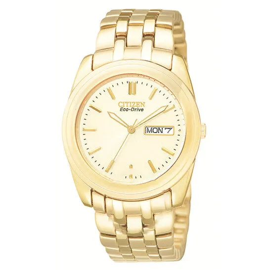 Original Citizen EcoDrive 180 GoldTone Steel Mens Watch BM822256P JMS always Rings Original Citizen EcoDrive 180 GoldTone Steel Mens Watch BM822256P JMS always Rings