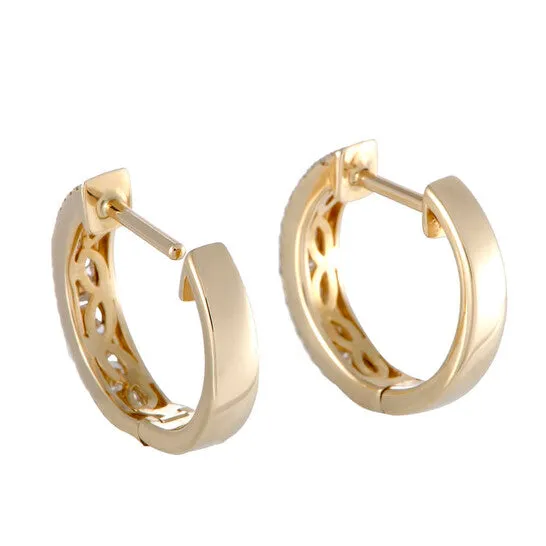 Original LB Exclusive 14K Yellow Gold 050 ct Diamond Hoop Earrings JMS always Earrings Original LB Exclusive 14K Yellow Gold 050 ct Diamond Hoop Earrings JMS always Earrings