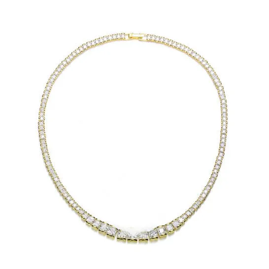 Original Megan Walford Sterling Silver with Gold Plated and Clear Cubic Zirconia Tennis Necklace JMS always Necklaces Original Megan Walford Sterling Silver with Gold Plated and Clear Cubic Zirconia Tennis Necklace JMS always Necklaces