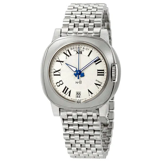 Original Preowned Bedat No 8 Silver Dial Stainless Steel Automatic Ladies Watch 838011100 JMS always Bracelets Original Preowned Bedat No 8 Silver Dial Stainless Steel Automatic Ladies Watch 838011100 JMS always Bracelets