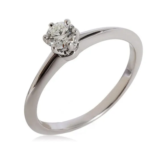 Original PreOwned Tiffany Co Diamond Solitaire Ring in Platinum H VS1 026 CTW JMS always Rings Original PreOwned Tiffany Co Diamond Solitaire Ring in Platinum H VS1 026 CTW JMS always Rings
