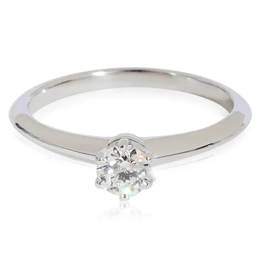 Original PreOwned Tiffany Co Diamond Solitaire Ring in Platinum H VS1 026 CTW JMS always Rings Original PreOwned Tiffany Co Diamond Solitaire Ring in Platinum H VS1 026 CTW JMS always Rings