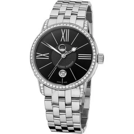 Original Ulysse Nardin Classico Luna Black Dial Stainless Steel Diamond Mens Watch 8293122B742 JMS always Bracelets Original Ulysse Nardin Classico Luna Black Dial Stainless Steel Diamond Mens Watch 8293122B742 JMS always Bracelets