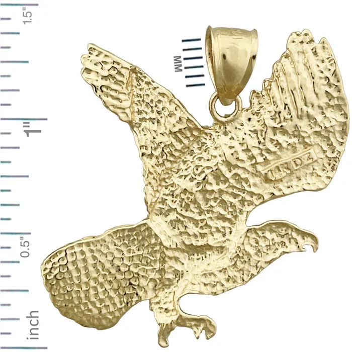 PreStyled Sets 14K Gold 38MM Flying Eagle Pendant Goldia