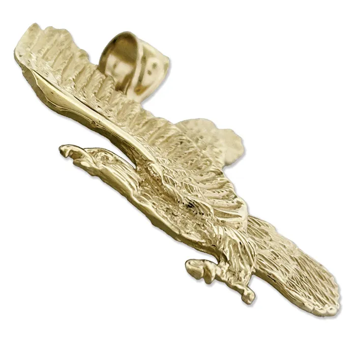 PreStyled Sets 14K Gold 38MM Flying Eagle Pendant Goldia