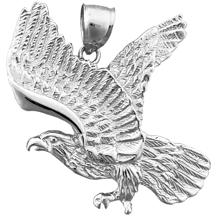 PreStyled Sets 14K Gold 38MM Flying Eagle Pendant Goldia