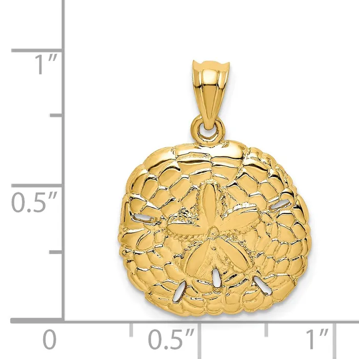 PreStyled Sets Goldia 14k Yellow Gold Polished Sand Dollar Pendant