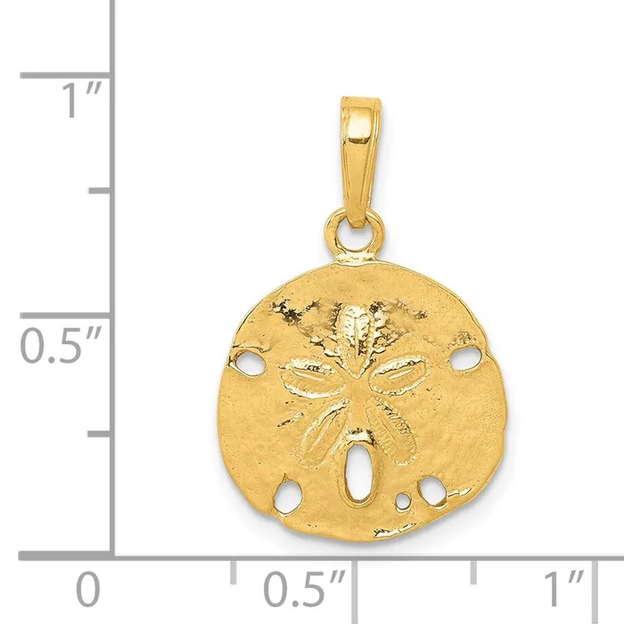 PreStyled Sets Goldia 14k Yellow Gold Polished Sand Dollar Pendant