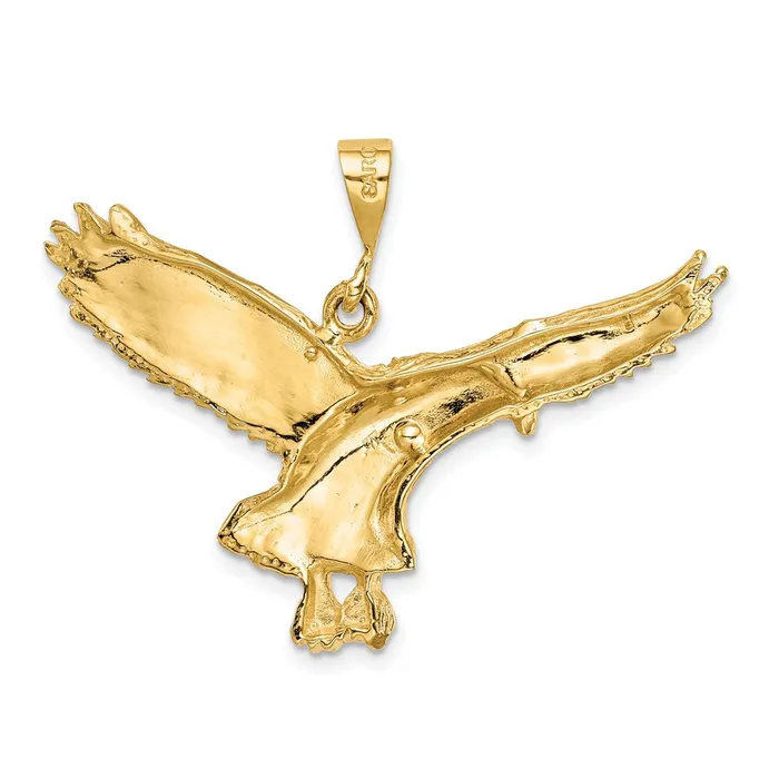 PreStyled Sets Goldia 14k Yellow Gold Solid Polished Eagle Pendant