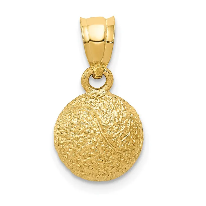 PreStyled Sets Goldia 14k Yellow Gold Tennis Ball Pendant