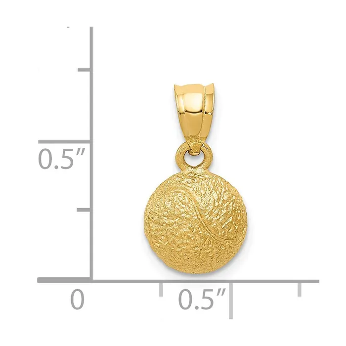 PreStyled Sets Goldia 14k Yellow Gold Tennis Ball Pendant