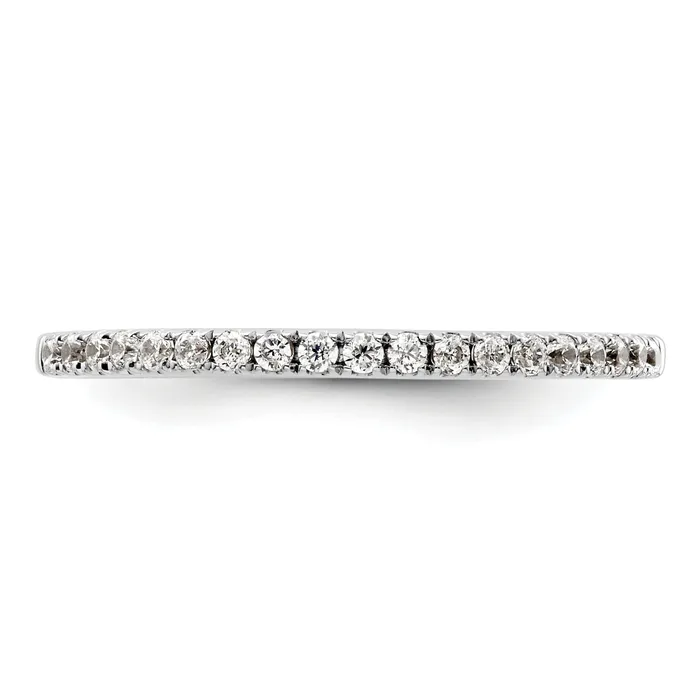 Rings 019ct CZ Solid Real 14K White Gold Wedding Wedding Band Ring Goldia