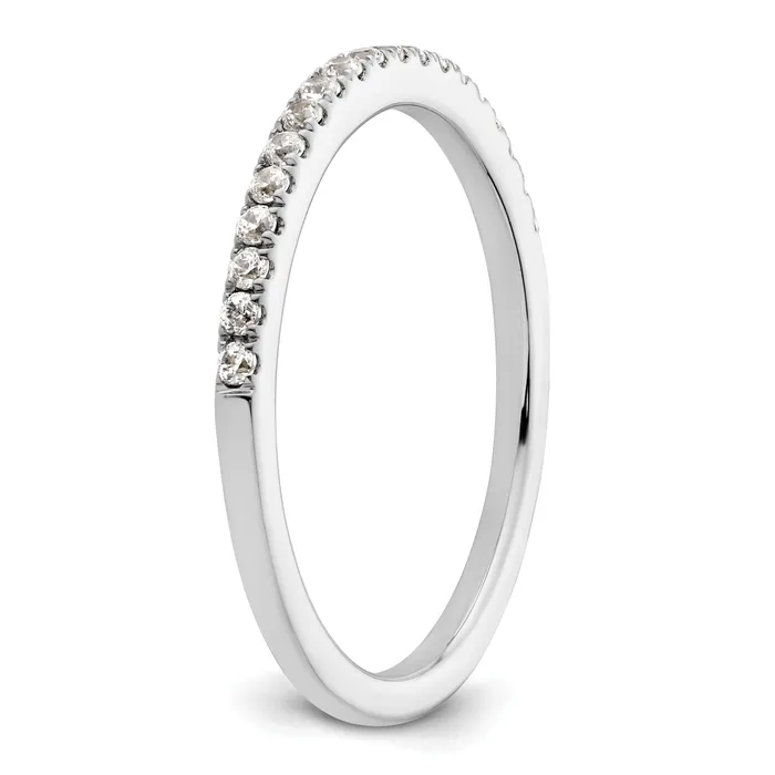 Rings 019ct CZ Solid Real 14K White Gold Wedding Wedding Band Ring Goldia