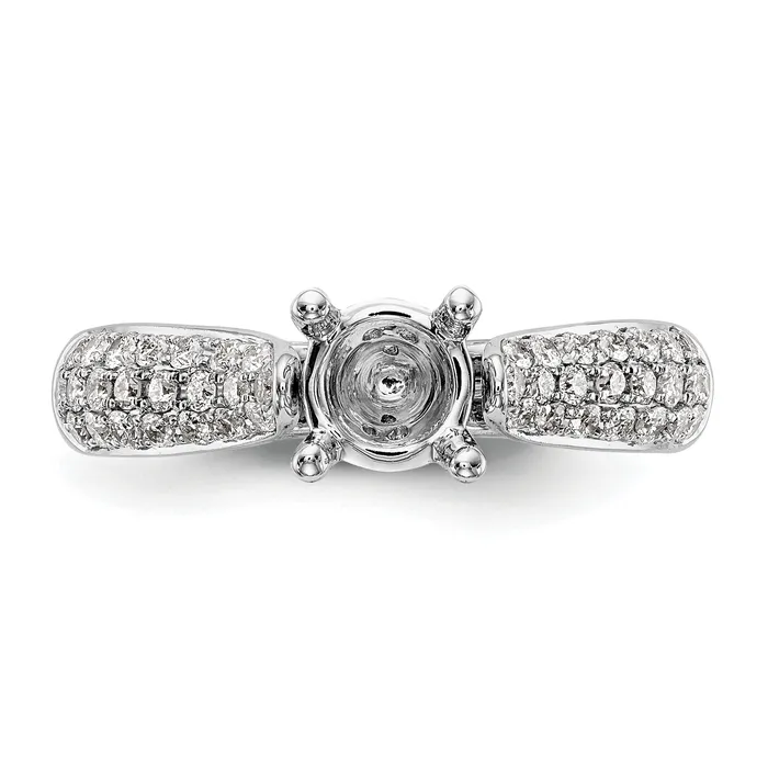 Rings 075ct CZ Solid Real 14K White Gold Engagement Ring Goldia