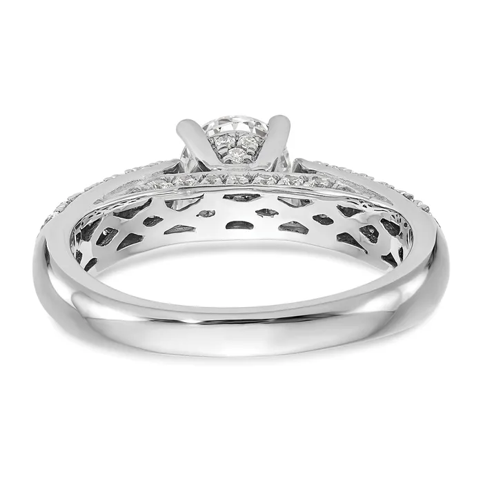Rings 075ct CZ Solid Real 14K White Gold Engagement Ring Goldia