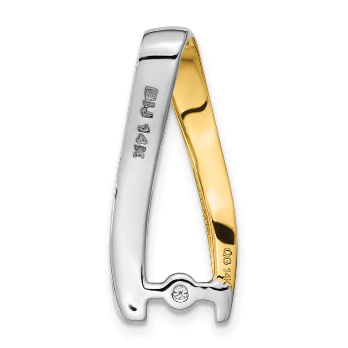 Rings 14k Two tone VS Diamond slide Goldiacom