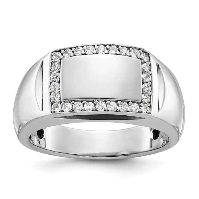 Rings 14k White Gold Mens Polished and Satin 38 carat Diamond Complete Ring Goldia Rings 14k White Gold Mens Polished and Satin 38 carat Diamond Complete Ring Goldia