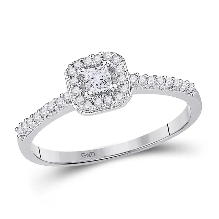 Rings 14k White Gold Princess Diamond Solitaire Bridal Engagement Ring 14 Cttw gndatlanta Rings 14k White Gold Princess Diamond Solitaire Bridal Engagement Ring 14 Cttw gndatlanta