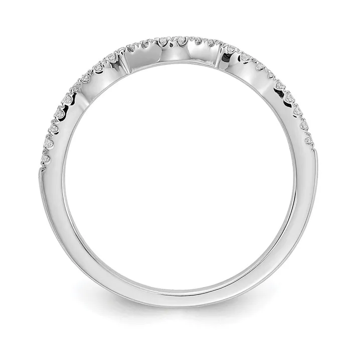 Rings 14k White Gold Real Diamond Wedding Band Goldia
