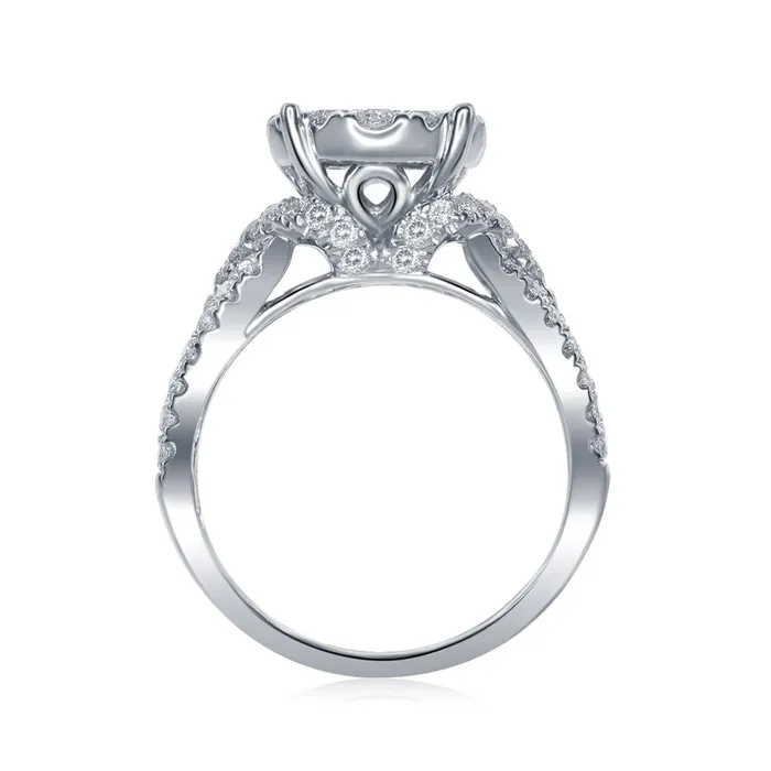 Rings gndatlanta 14k White Gold Princess Diamond Bridal Wedding Ring Set 2 Cttw Rings gndatlanta 14k White Gold Princess Diamond Bridal Wedding Ring Set 2 Cttw