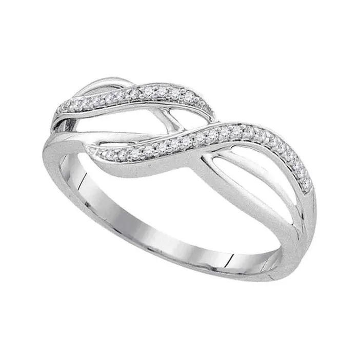 Rings gndatlanta 14k White Gold Round Diamond Band Ring 110 Cttw