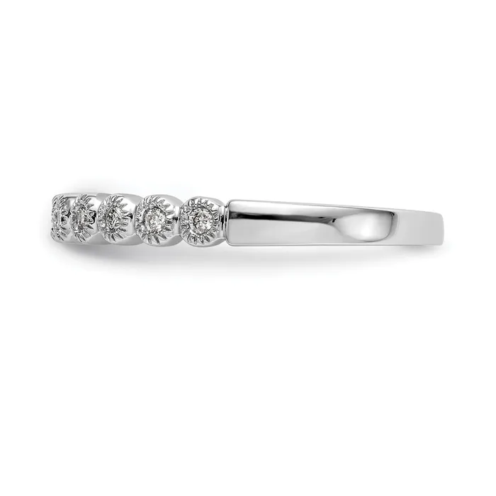 Rings Goldia 010ct CZ Solid Real 14K White Gold Wedding Band Ring