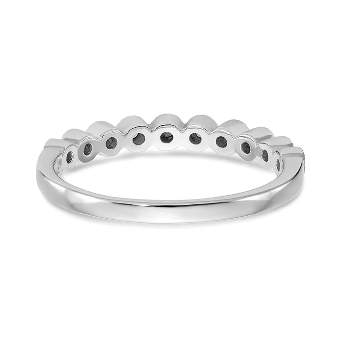 Rings Goldia 010ct CZ Solid Real 14K White Gold Wedding Band Ring