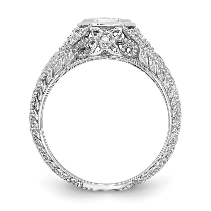Rings Goldia 020ct CZ Solid Real 14K White Gold Engagement Ring