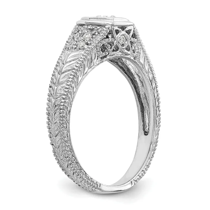 Rings Goldia 020ct CZ Solid Real 14K White Gold Engagement Ring