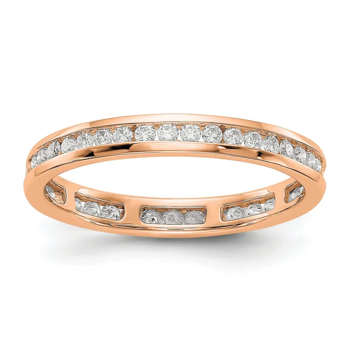 Rings Goldia 14k Rose Gold 12 Ct Lab Grown Diamond VSSI G Channel Set Eternity Band Ring Rings Goldia 14k Rose Gold 12 Ct Lab Grown Diamond VSSI G Channel Set Eternity Band Ring