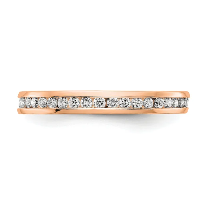 Rings Goldia 14k Rose Gold 12 Ct Lab Grown Diamond VSSI G Channel Set Eternity Band Ring