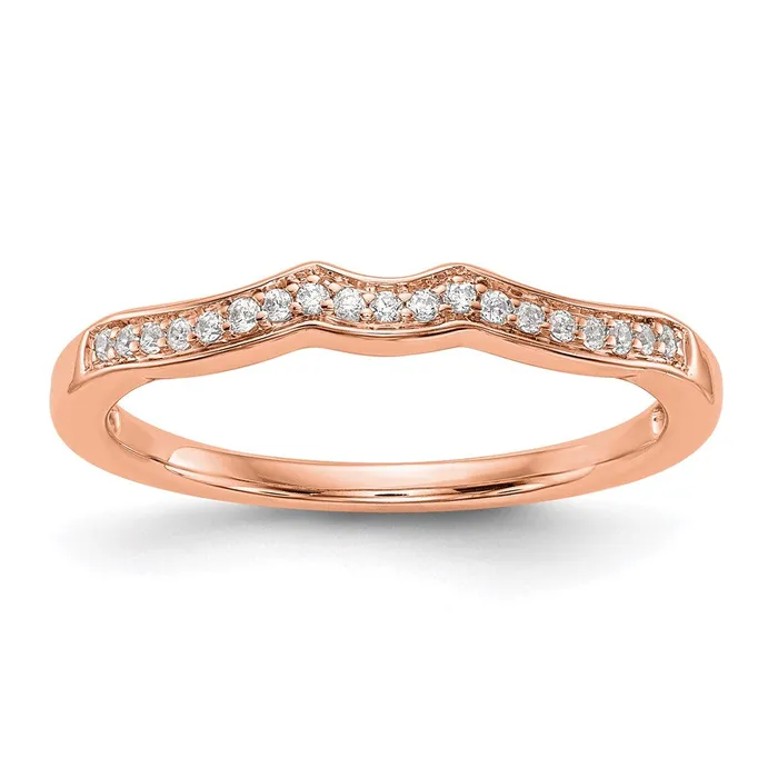 Rings Goldia 14k Rose Gold Real Diamond Wedding Band
