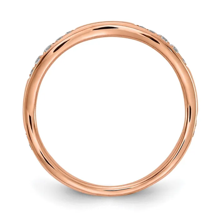 Rings Goldia 14k Rose Gold Real Diamond Wedding Band