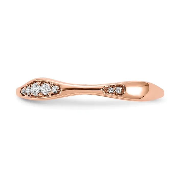 Rings Goldia 14k Rose Gold Real Diamond Wedding Band