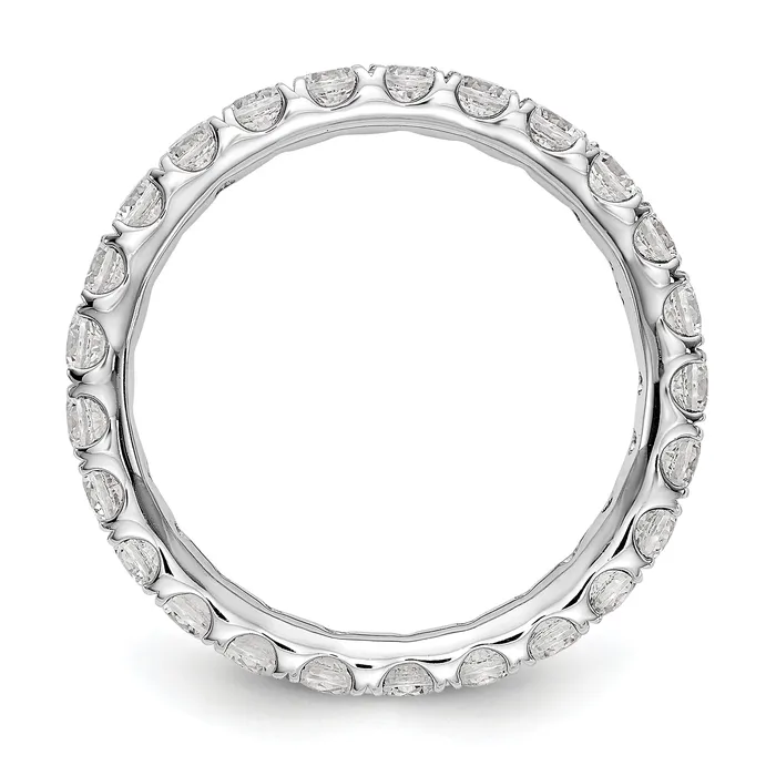 Rings Goldia 14k White Gold 1 12 Ct Lab Grown Diamond VSSI G Shared Prong Eternity Band Ring