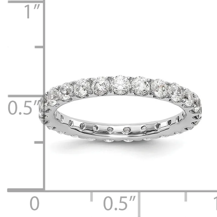 Rings Goldia 14k White Gold 1 12 Ct Lab Grown Diamond VSSI G Shared Prong Eternity Band Ring