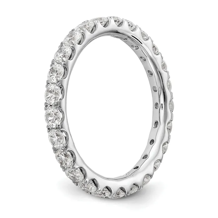 Rings Goldia 14k White Gold 1 12 Ct Lab Grown Diamond VSSI G Shared Prong Eternity Band Ring