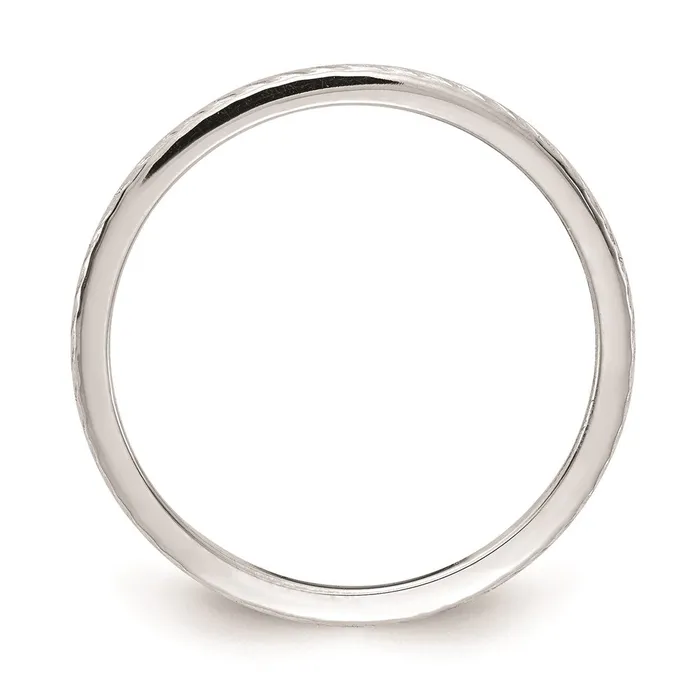 Rings Goldia 14K White Gold 12mm Twisted Wire Pattern Stackable Band