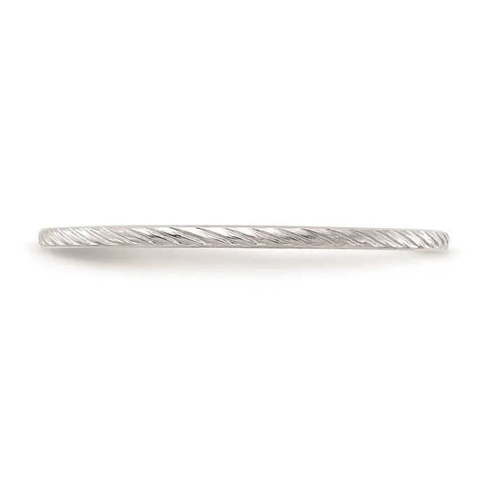Rings Goldia 14K White Gold 12mm Twisted Wire Pattern Stackable Band