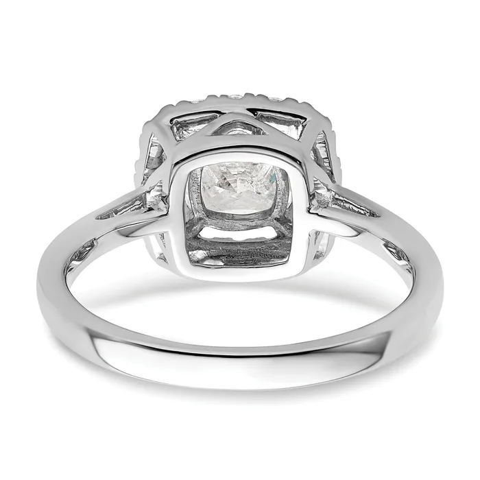 Rings Goldia 14k White Gold 14 Ct Lab Grown Diamond VSSI G April Birthstone White Sapphire Halo Ring