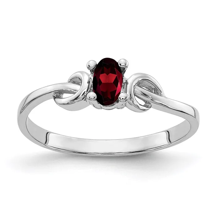 Rings Goldia 14k White Gold 5x3mm Oval Garnet ring
