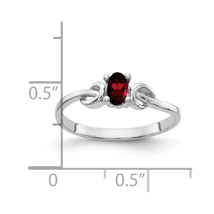 Rings Goldia 14k White Gold 5x3mm Oval Garnet ring