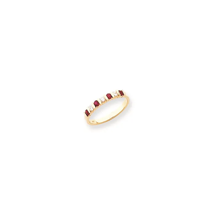 Rings Goldia 14k Yellow Gold 225mm Ruby A Diamond Anniversary Band