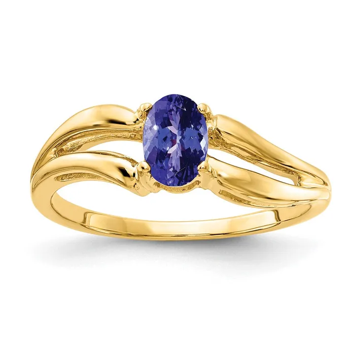 Rings Goldia 14k Yellow Gold 6x4mm Oval Tanzanite ring