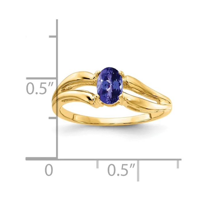Rings Goldia 14k Yellow Gold 6x4mm Oval Tanzanite ring